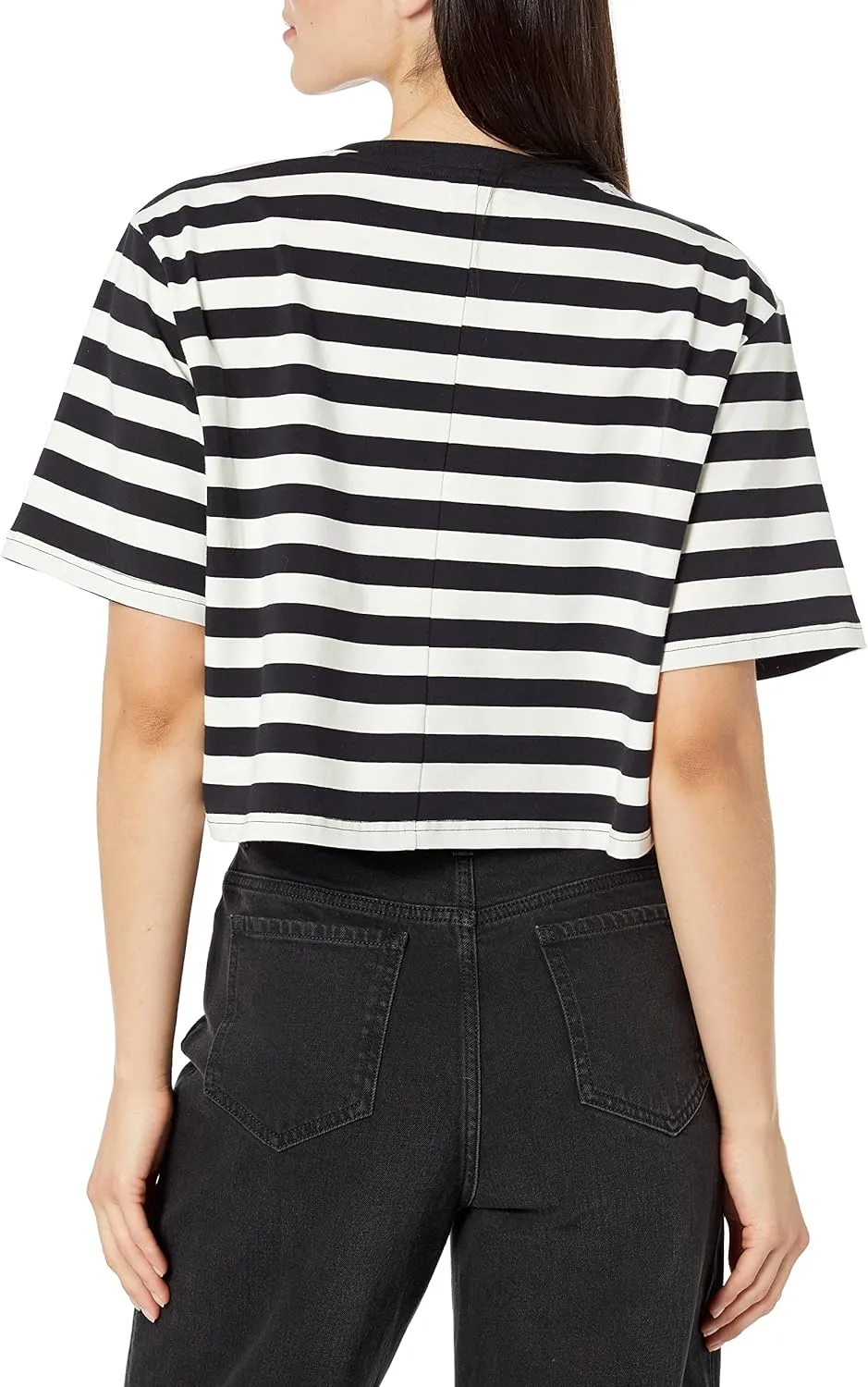 The Drop Women's Sydney Short-Sleeve Cropped Crew Neck T-Shirt