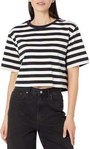 The Drop Women's Sydney Short-Sleeve Cropped Crew Neck T-Shirt