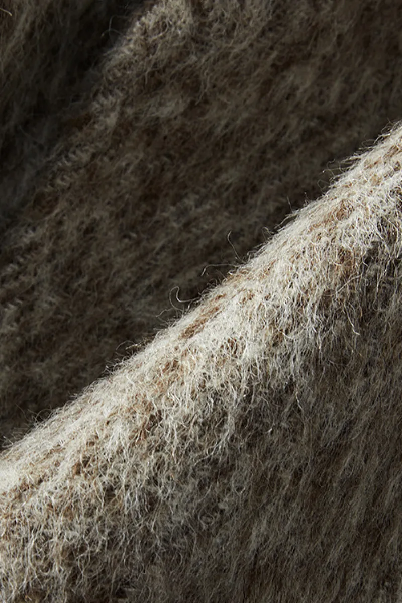 Vintage Chic Shawl Lapel Oversized Double Breasted Mohair Wool Coat