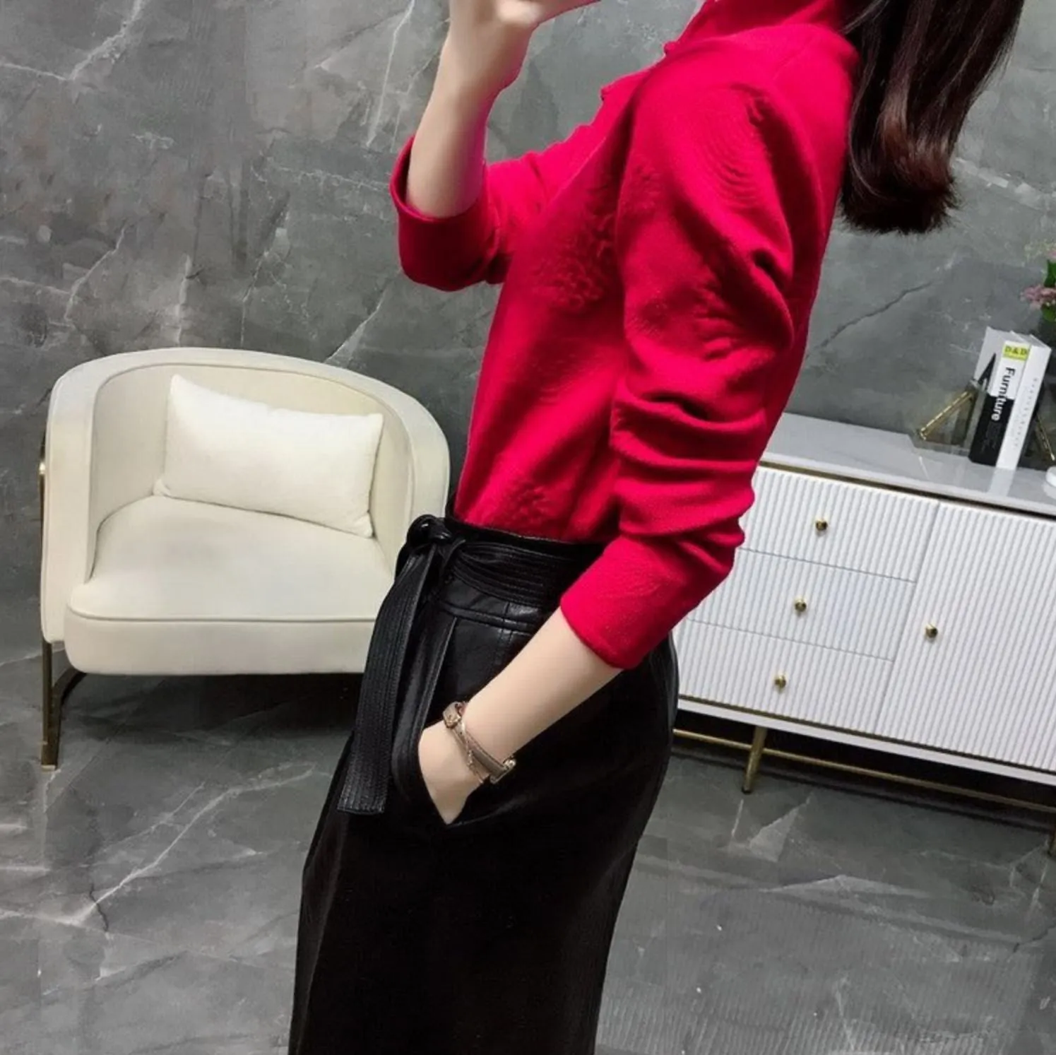 Vintage Chinese-style Ethnic Women's Bottoming Knitwear Sweater