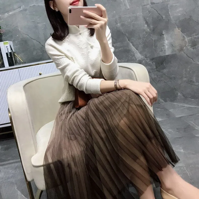Vintage Chinese-style Ethnic Women's Bottoming Knitwear Sweater