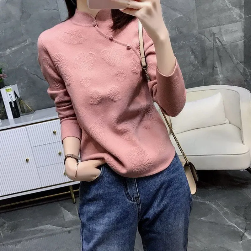 Vintage Chinese-style Ethnic Women's Bottoming Knitwear Sweater