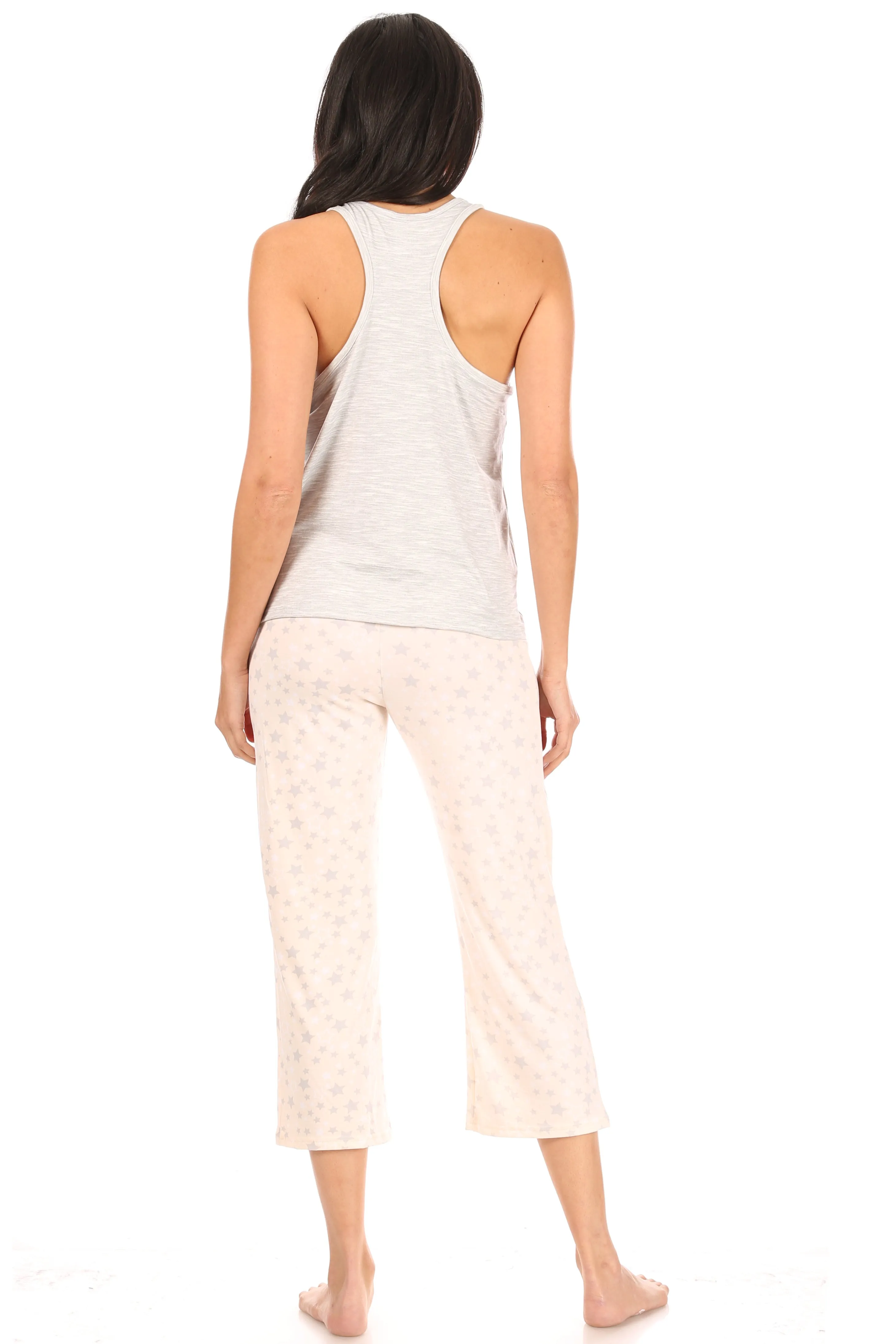 Weekend Racerback Tank and Capri Pant Pajama Set