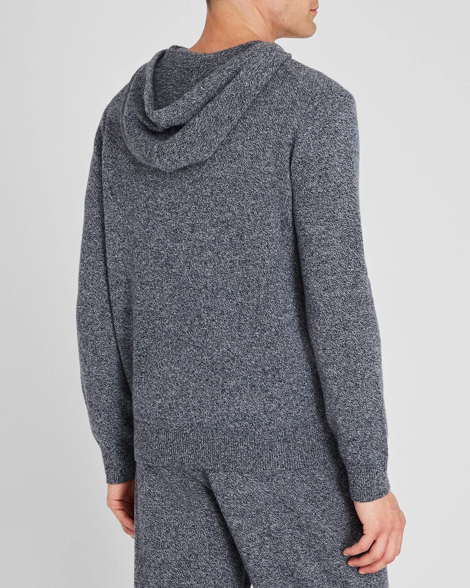Wool Cashmere Blend Pullover Hoodie