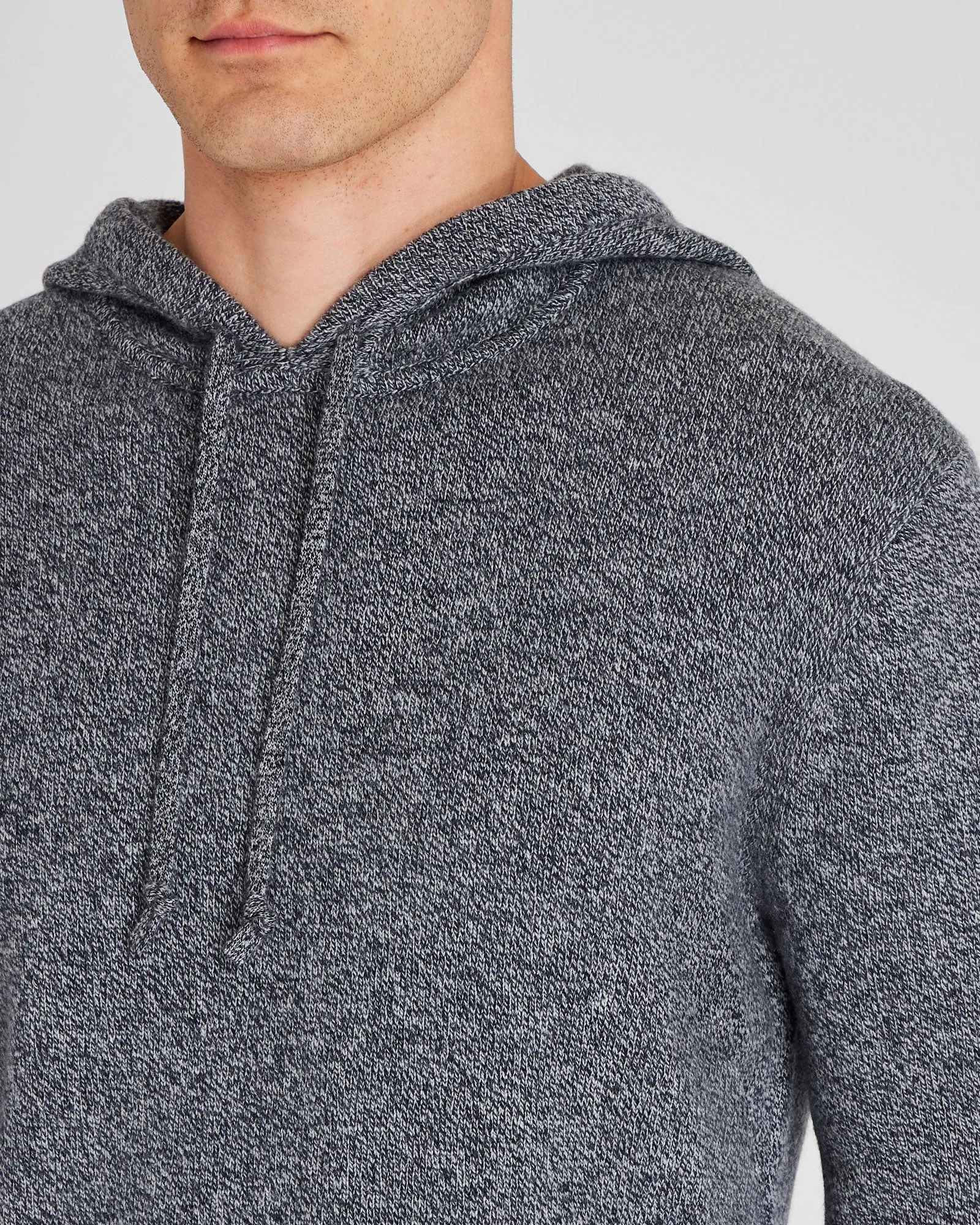Wool Cashmere Blend Pullover Hoodie