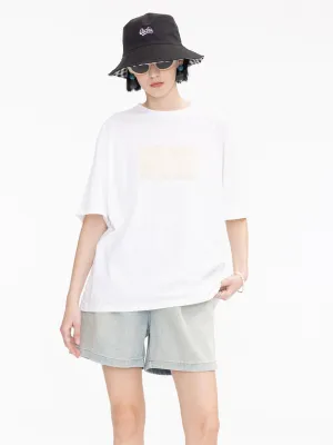 Yellow Rectangle Print Oversized T-Shirt