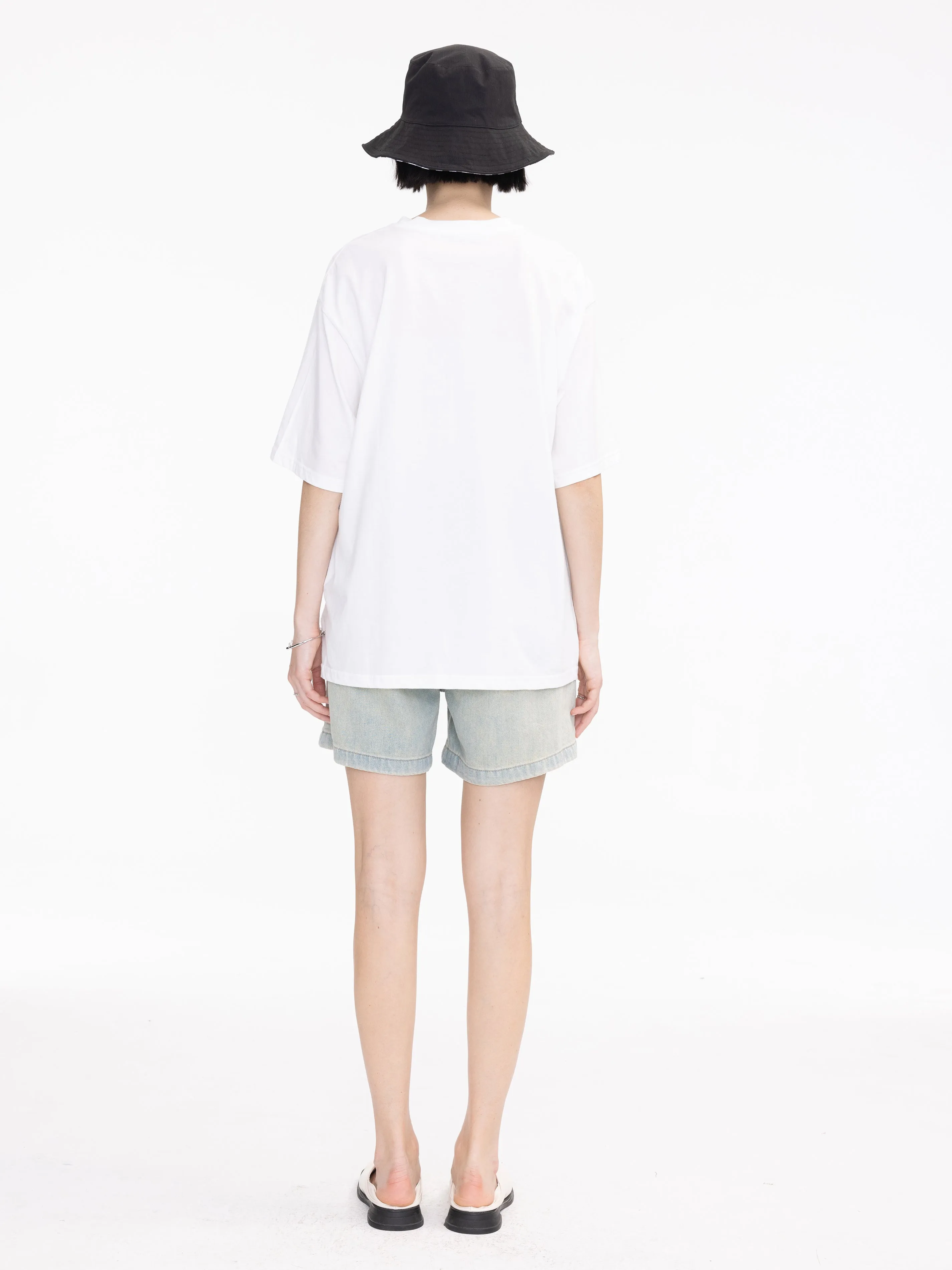 Yellow Rectangle Print Oversized T-Shirt