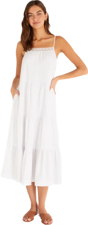 Z SUPPLY Dalilah Eyelet Midi Dress